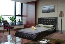 Load and play video in Gallery viewer, Greatime B1136-2 Wave-like Shape Upholstered Modern Platform Bed (More Colors Available)