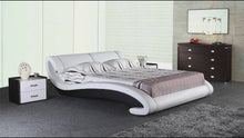 Load and play video in Gallery viewer, Luxury Platform Bed with S-shape Modern Design B2001