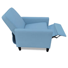 Load image into Gallery viewer, Linen Fabric Recliner Chair, 3-Position Recliner, No Need Handler, Light Blue Color Recliner