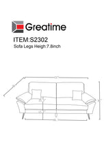 Load image into Gallery viewer, Greatime SS2302 leatherette Modern Sofa/Chair (More Colors Available)