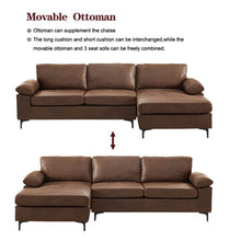 Load image into Gallery viewer, Greatime S2901 vintage fabric reversible sectional Sofa (More color available)