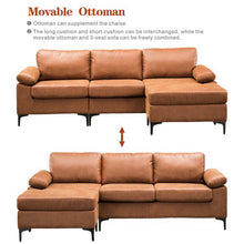 Load image into Gallery viewer, Greatime S2901 vintage fabric reversible sectional Sofa (More color available)
