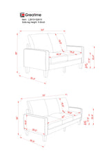 Load image into Gallery viewer, Greatime SS2610 Fabric Sofa (More color available)