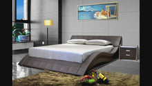 Load and play video in Gallery viewer, Greatime B1041-1 Wave-like Shape Upholstered Modern Platform Bed (More Colors Available)