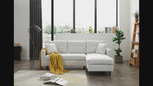 Load and play video in Gallery viewer, Greatime S2609 Fabric Reversibale section Sofa