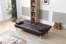 Load image into Gallery viewer, Greatime FL2601 Leatherette Convertible Sleeping Sofa (More Colors Available)