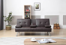 Load image into Gallery viewer, Greatime FL2601 Leatherette Convertible Sleeping Sofa (More Colors Available)