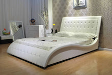 Load image into Gallery viewer, Greatime B1136-2 Wave-like Shape Upholstered Modern Platform Bed (More Colors Available)