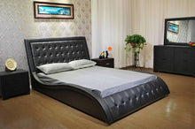Load image into Gallery viewer, Greatime B1136-2 Wave-like Shape Upholstered Modern Platform Bed (More Colors Available)