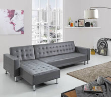 Load image into Gallery viewer, Greatime S2605 Leatherette Convertible Sectional Sofa (More Colors Available)