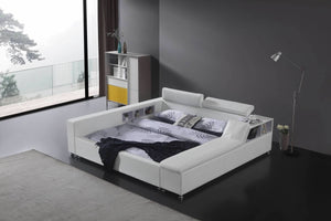 Greatime B2008 Modern Platform Bed with Siderail Storage (More Colors Available)