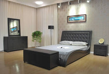 Load image into Gallery viewer, Greatime B1136-2 Wave-like Shape Upholstered Modern Platform Bed (More Colors Available)