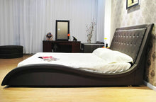 Load image into Gallery viewer, Greatime B1136-2 Wave-like Shape Upholstered Modern Platform Bed (More Colors Available)