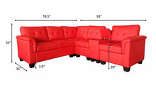 Load image into Gallery viewer, Greatime S2304  Vinyl Sectional Sofa (More Colors Available)