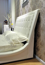 Load image into Gallery viewer, Greatime B1136-2 Wave-like Shape Upholstered Modern Platform Bed (More Colors Available)