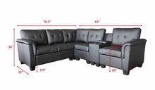 Load image into Gallery viewer, Greatime S2304  Vinyl Sectional Sofa (More Colors Available)