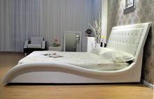 Load image into Gallery viewer, Greatime B1136-2 Wave-like Shape Upholstered Modern Platform Bed (More Colors Available)