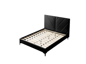 Greatime B2009 Modern Platform Bed Queen, Black (More Colors Available)