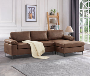 Greatime S2901 vintage fabric reversible sectional Sofa (More color available)