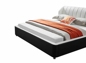 Greatime B2408 Black and White Modern Bed