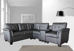 Greatime S2304  Vinyl Sectional Sofa (More Colors Available)