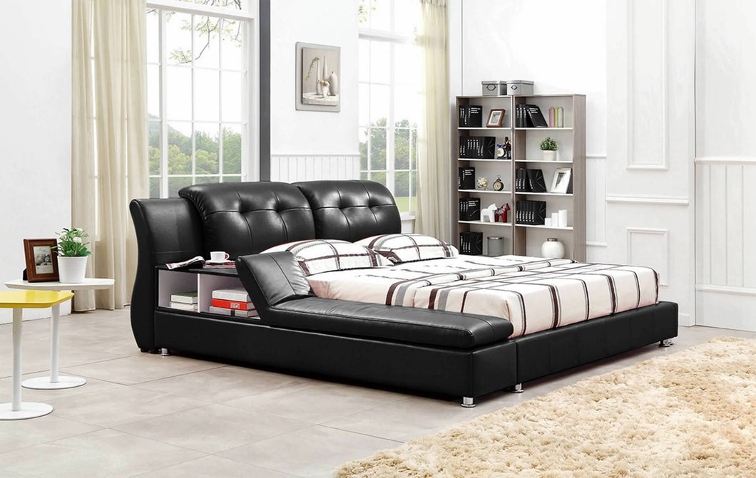 Greatime B2003 Modern Platform Bed with Side rail Storage (More Colors Available)